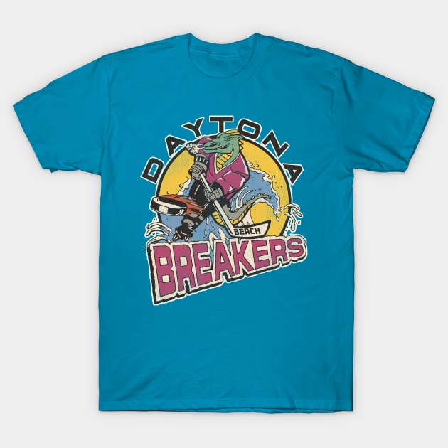 Defunct Daytona Beach Breakers Hockey Team T-Shirt by Defunctland